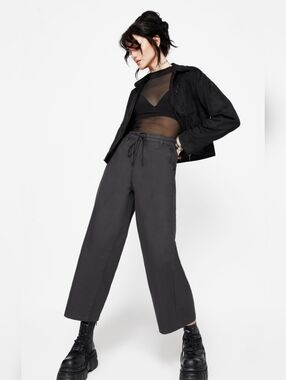 Disturbia Grey Wide Leg Trousers